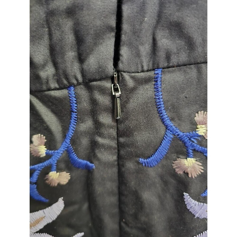 Free People Gypsy Rose Jumpsuit Floral Embroidered Black Size 4 Wide Leg NWT$350 - Picture 15 of 16